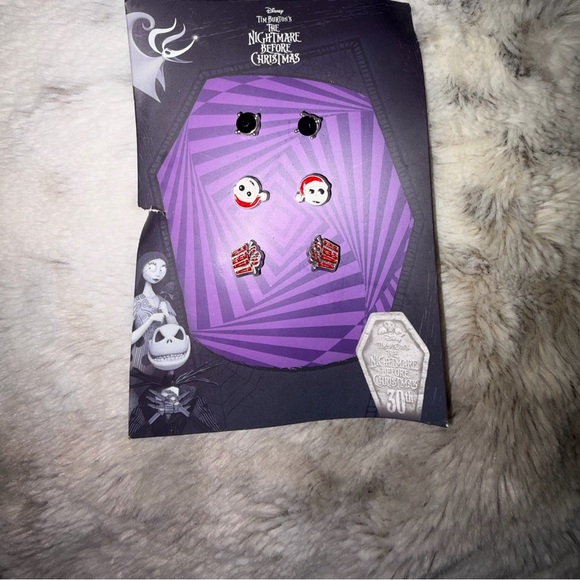 Disney Accessories - Disney Black and Red Nightmare Earrings